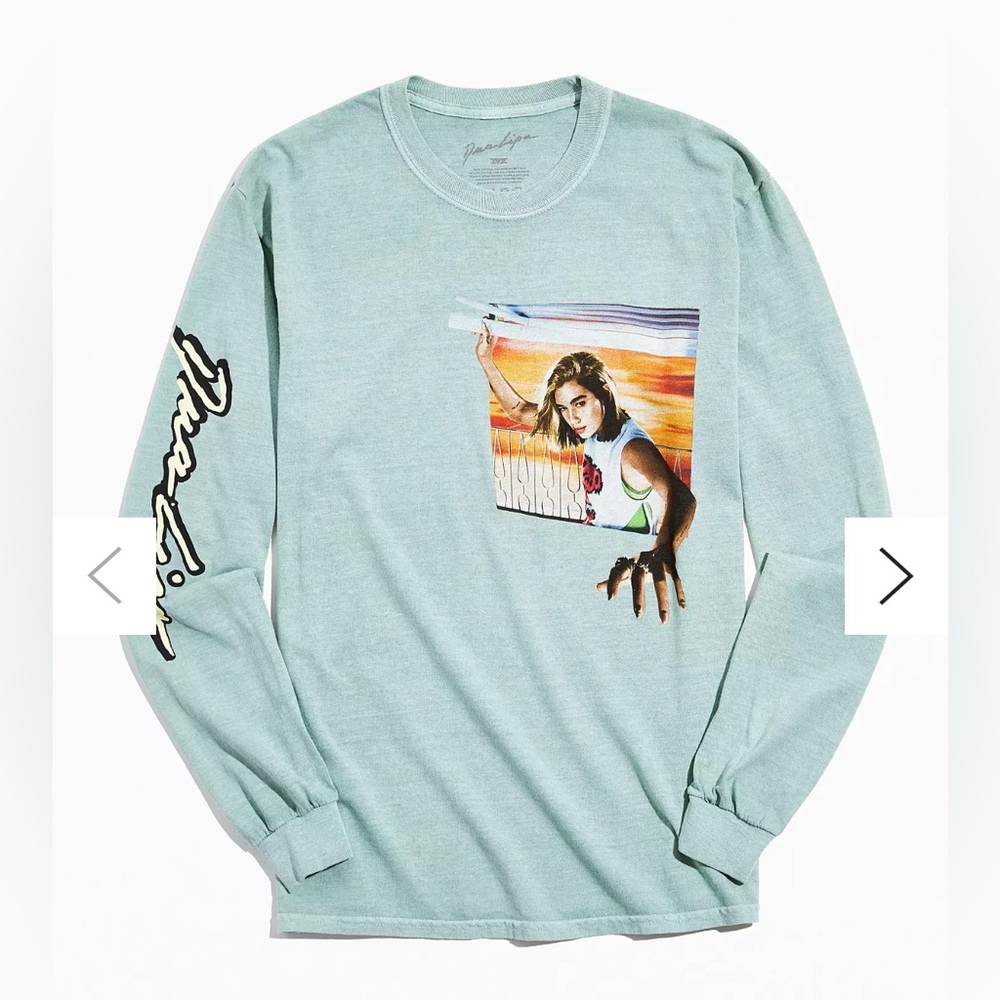Urban Outfitters Sold Out Dua Lipa Future Nostalgia Long Sleeve Tee M